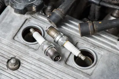 bougies d'allumage usées à changer