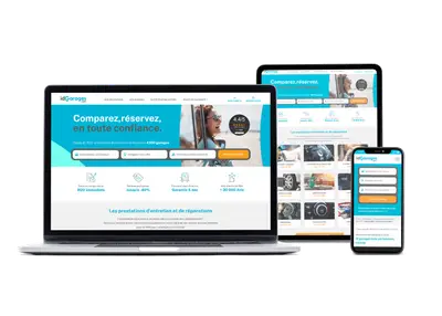 site idgarages.com sur mobile, PC et tablette
