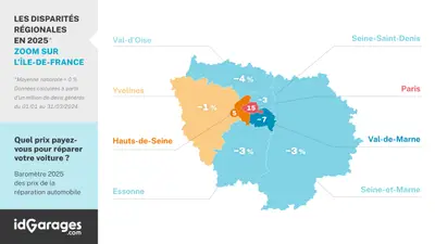 Carte prix réparations automobiles île-de-france